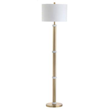 Gregory 60.5" Metal/Marble LED Floor Lamp - JONATHAN Y